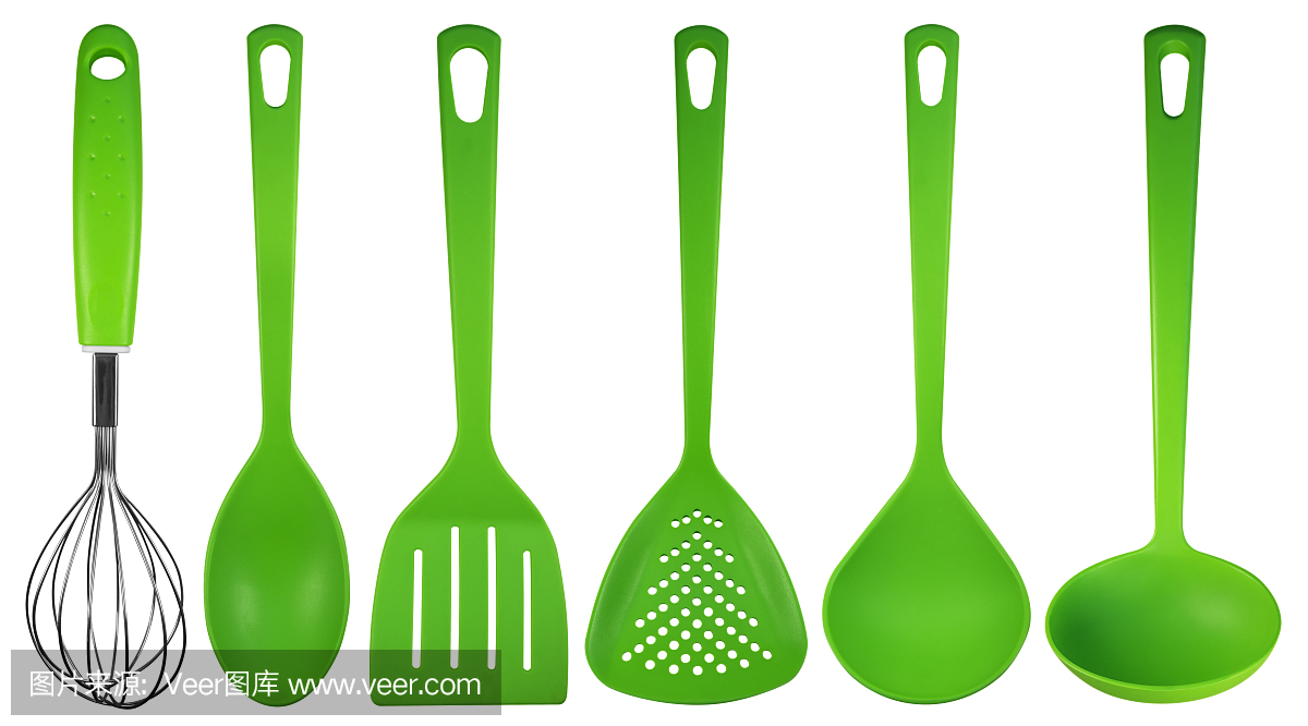 廚房用具。綠色